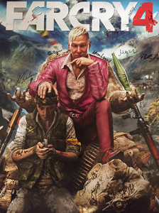 Far Cry 4 is one of the many titles that Megan Hobby has worked on. The poster above is signed by the animation team who worked on the game.  Photo courtesy of Megan Hobby.