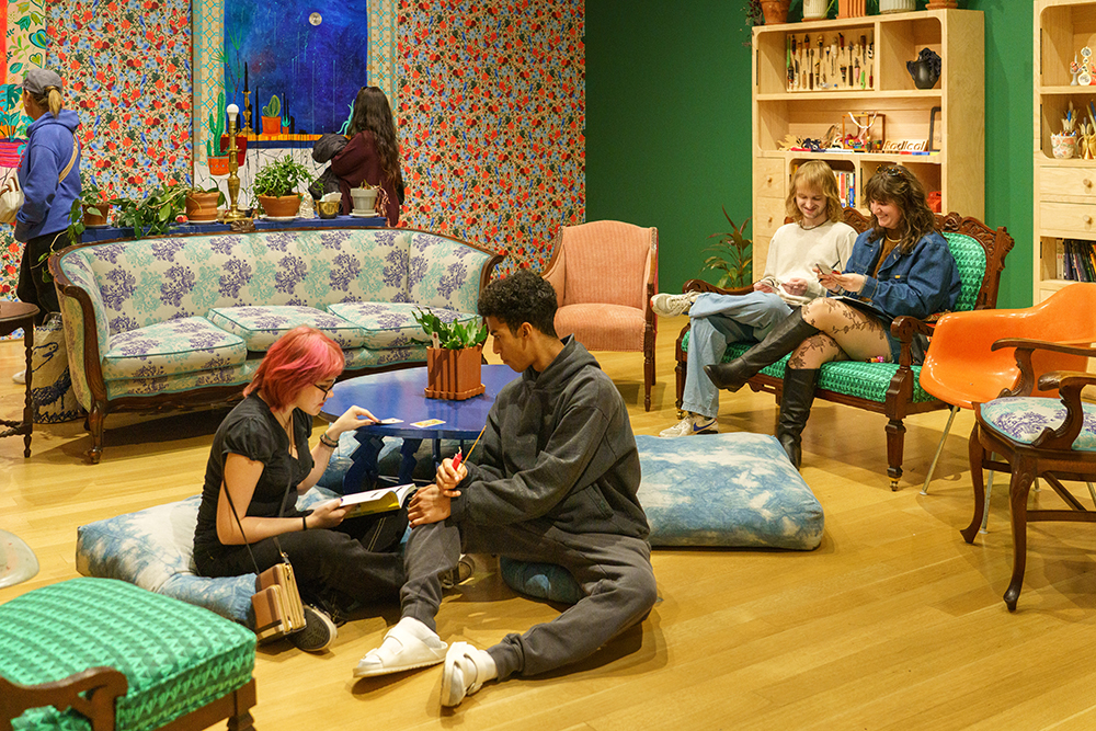 People within a living room