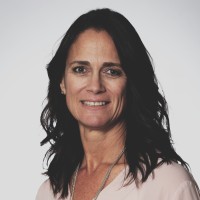 Brunette woman with shoulder length hair