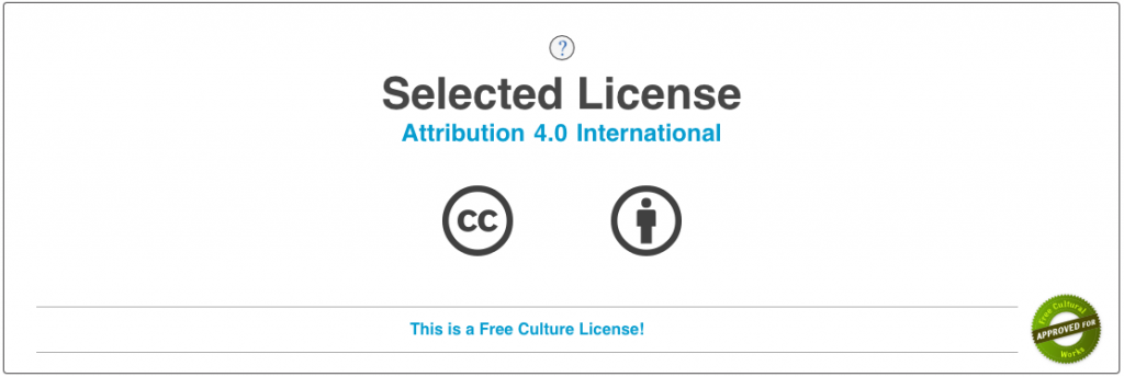 License selection in the chooser