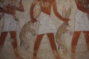 Detail from Nebamun's tomb paintings, British Museum, London, England