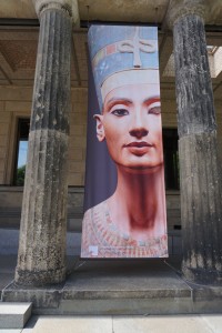 Nefertiti banner, Neues Museum, Berlin, Germany