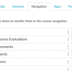screen shot of canvas evaluations