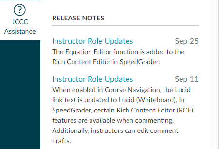 Canvas Release Notes
