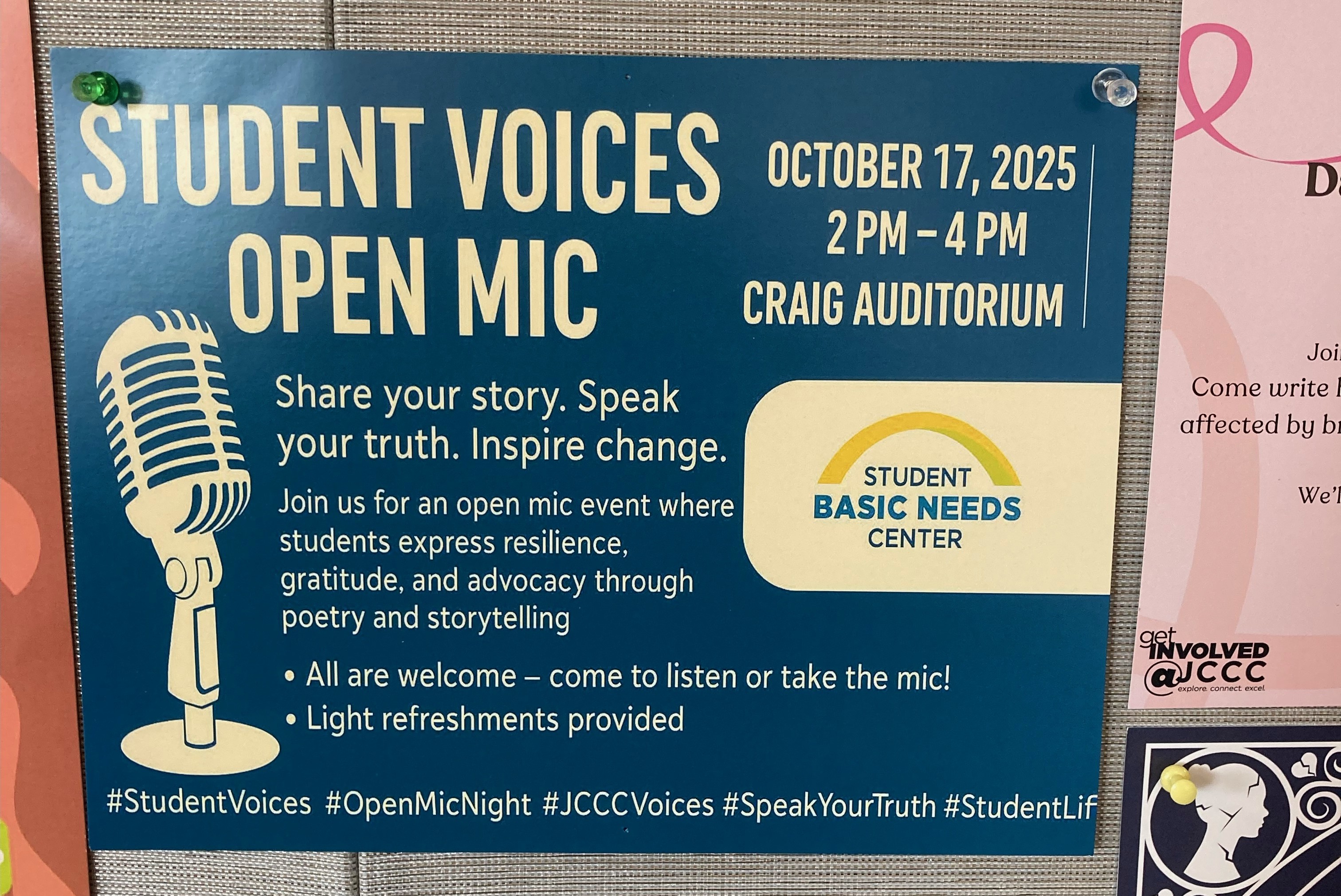 Student Voices Open Mic Night At The JCCC Student Basic Needs Center