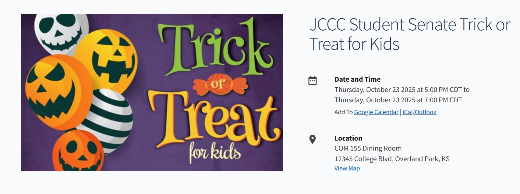 Safe, Sweet, And Full Of Magical Smiles:  JCCC’s Trick Or Treat For Kids Lights Up Halloween